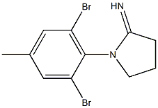 1-(2,6-dibromo-4-methylphenyl)pyrrolidin-2-imine Struktur