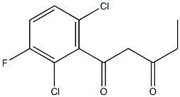 1-(2,6-dichloro-3-fluorophenyl)pentane-1,3-dione Struktur