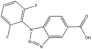 1-(2,6-difluorophenyl)-1H-1,2,3-benzotriazole-5-carboxylic acid Struktur