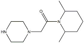 1-(2,6-dimethylpiperidin-1-yl)-2-(piperazin-1-yl)ethan-1-one Struktur