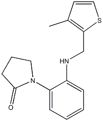 1-(2-{[(3-methylthiophen-2-yl)methyl]amino}phenyl)pyrrolidin-2-one Struktur