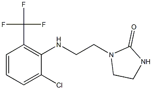 1-(2-{[2-chloro-6-(trifluoromethyl)phenyl]amino}ethyl)imidazolidin-2-one Struktur