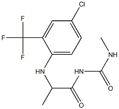 1-(2-{[4-chloro-2-(trifluoromethyl)phenyl]amino}propanoyl)-3-methylurea Struktur