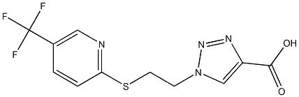 1-(2-{[5-(trifluoromethyl)pyridin-2-yl]sulfanyl}ethyl)-1H-1,2,3-triazole-4-carboxylic acid Struktur