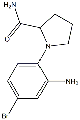 1-(2-amino-4-bromophenyl)pyrrolidine-2-carboxamide Struktur