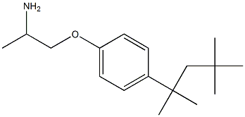 1-(2-aminopropoxy)-4-(2,4,4-trimethylpentan-2-yl)benzene Struktur