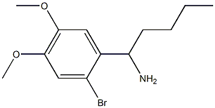 1-(2-bromo-4,5-dimethoxyphenyl)pentan-1-amine Struktur