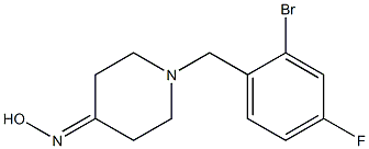 1-(2-bromo-4-fluorobenzyl)piperidin-4-one oxime Struktur