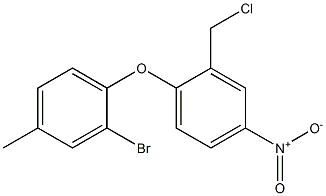 1-(2-bromo-4-methylphenoxy)-2-(chloromethyl)-4-nitrobenzene Struktur