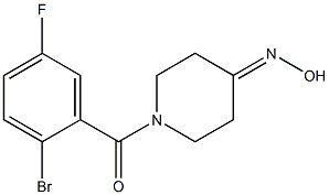 1-(2-bromo-5-fluorobenzoyl)piperidin-4-one oxime Struktur