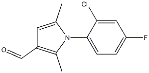 1-(2-chloro-4-fluorophenyl)-2,5-dimethyl-1H-pyrrole-3-carbaldehyde Struktur