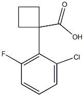 1-(2-chloro-6-fluorophenyl)cyclobutane-1-carboxylic acid Struktur