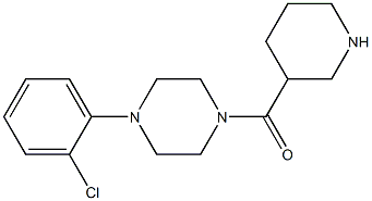 1-(2-chlorophenyl)-4-(piperidin-3-ylcarbonyl)piperazine Struktur