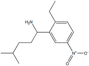 1-(2-ethyl-5-nitrophenyl)-4-methylpentan-1-amine Struktur