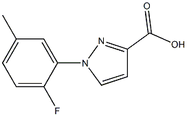 1-(2-fluoro-5-methylphenyl)-1H-pyrazole-3-carboxylic acid Struktur