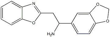 1-(2H-1,3-benzodioxol-5-yl)-2-(1,3-benzoxazol-2-yl)ethan-1-amine Struktur