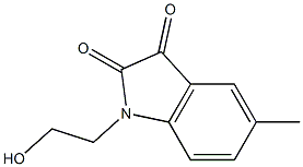 1-(2-hydroxyethyl)-5-methyl-2,3-dihydro-1H-indole-2,3-dione Struktur