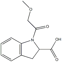 1-(2-methoxyacetyl)-2,3-dihydro-1H-indole-2-carboxylic acid Struktur