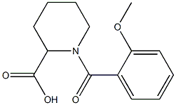 1-(2-methoxybenzoyl)piperidine-2-carboxylic acid Struktur