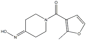 1-(2-methyl-3-furoyl)piperidin-4-one oxime Struktur