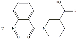 1-(2-nitrobenzoyl)piperidine-3-carboxylic acid Struktur