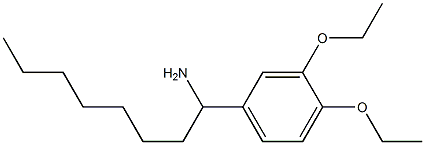 1-(3,4-diethoxyphenyl)octan-1-amine Struktur