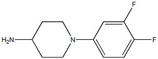 1-(3,4-difluorophenyl)piperidin-4-amine Struktur