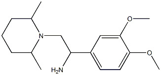 1-(3,4-dimethoxyphenyl)-2-(2,6-dimethylpiperidin-1-yl)ethanamine Struktur