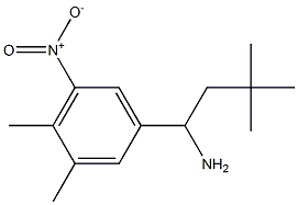 1-(3,4-dimethyl-5-nitrophenyl)-3,3-dimethylbutan-1-amine Struktur