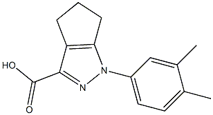 1-(3,4-dimethylphenyl)-1,4,5,6-tetrahydrocyclopenta[c]pyrazole-3-carboxylic acid Struktur