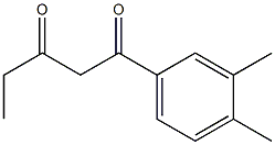 1-(3,4-dimethylphenyl)pentane-1,3-dione Struktur