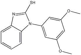 1-(3,5-dimethoxyphenyl)-1H-1,3-benzodiazole-2-thiol Struktur