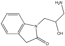 1-(3-amino-2-hydroxypropyl)-2,3-dihydro-1H-indol-2-one Struktur