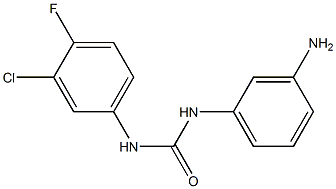 1-(3-aminophenyl)-3-(3-chloro-4-fluorophenyl)urea Struktur