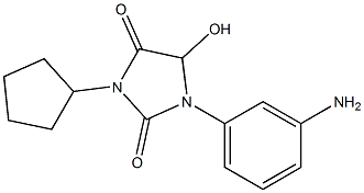 1-(3-aminophenyl)-3-cyclopentyl-5-hydroxyimidazolidine-2,4-dione Struktur