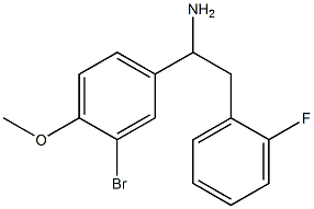 1-(3-bromo-4-methoxyphenyl)-2-(2-fluorophenyl)ethan-1-amine Struktur