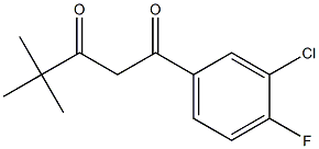 1-(3-chloro-4-fluorophenyl)-4,4-dimethylpentane-1,3-dione Struktur