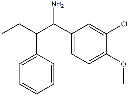 1-(3-chloro-4-methoxyphenyl)-2-phenylbutan-1-amine Struktur