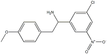 1-(3-chloro-5-nitrophenyl)-2-(4-methoxyphenyl)ethan-1-amine Struktur