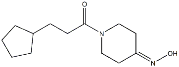 1-(3-cyclopentylpropanoyl)piperidin-4-one oxime Struktur