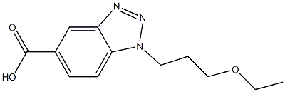 1-(3-ethoxypropyl)-1H-1,2,3-benzotriazole-5-carboxylic acid Struktur