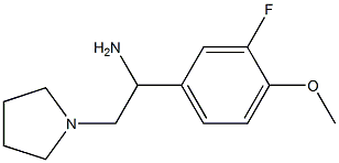 1-(3-fluoro-4-methoxyphenyl)-2-(pyrrolidin-1-yl)ethan-1-amine Struktur