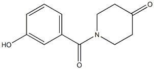 1-(3-hydroxybenzoyl)piperidin-4-one Struktur