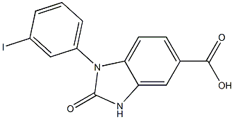 1-(3-iodophenyl)-2-oxo-2,3-dihydro-1H-1,3-benzodiazole-5-carboxylic acid Struktur