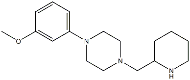 1-(3-methoxyphenyl)-4-(piperidin-2-ylmethyl)piperazine Struktur