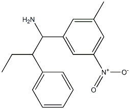 1-(3-methyl-5-nitrophenyl)-2-phenylbutan-1-amine Struktur