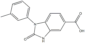 1-(3-methylphenyl)-2-oxo-2,3-dihydro-1H-1,3-benzodiazole-5-carboxylic acid Struktur