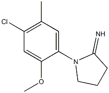 1-(4-chloro-2-methoxy-5-methylphenyl)pyrrolidin-2-imine Struktur