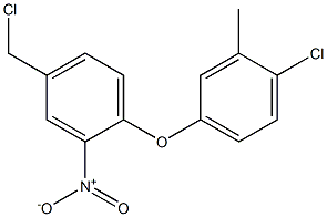 1-(4-chloro-3-methylphenoxy)-4-(chloromethyl)-2-nitrobenzene Struktur