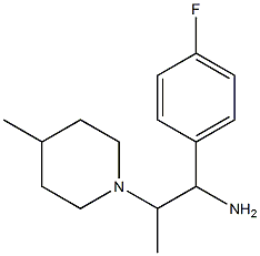 1-(4-fluorophenyl)-2-(4-methylpiperidin-1-yl)propan-1-amine Struktur